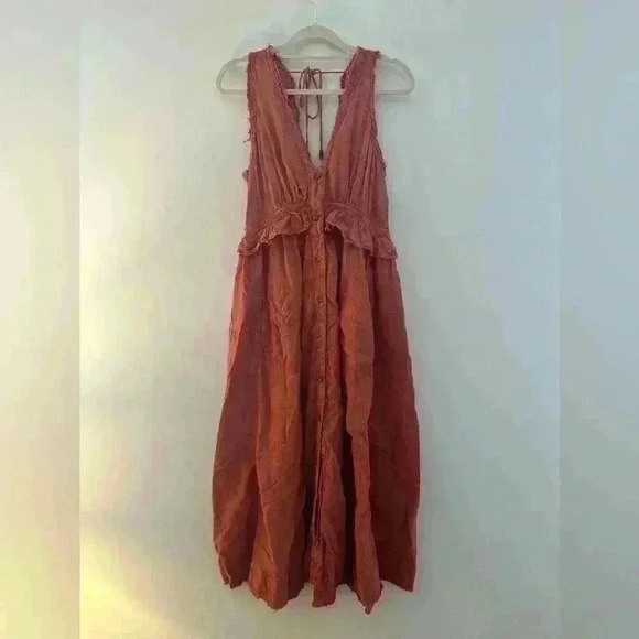 Anthropologie x Pilcro Aline Maxi Dress in Sandstone Orange - Picture 2 of 5